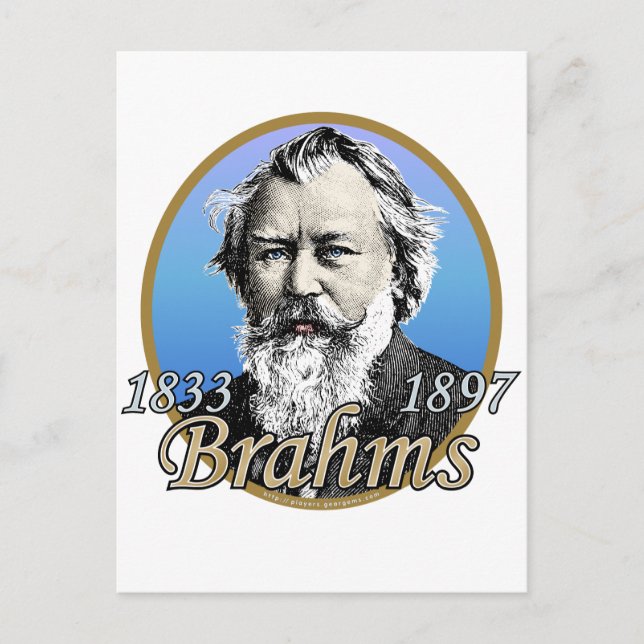 Johannes Brahms Postcard (Front)