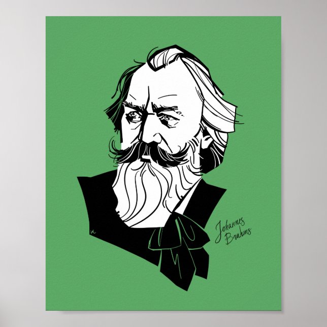 Johannes Brahms Poster (Front)