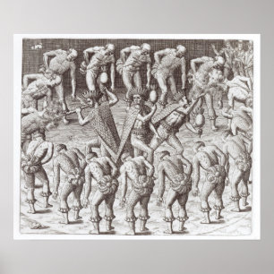 Johannes Lerii's Account of the Caraibe Indians Poster