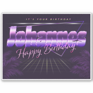 Johannes Name Vorname retro Sticker Geburtstag
