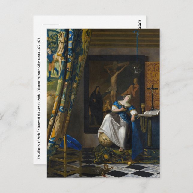 Johannes Vermeer - Allegory of Faith Postcard (Front/Back)