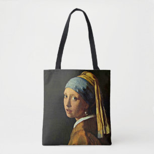 Johannes Vermeer art - Girl with a Pearl Earring Tote Bag