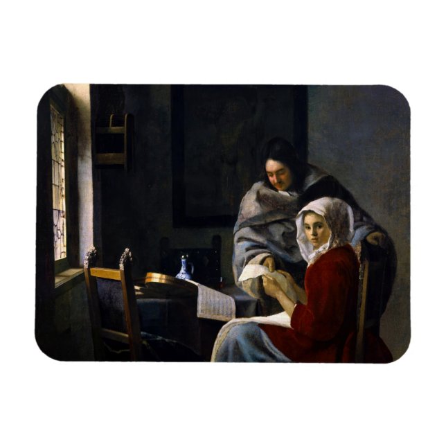 Johannes Vermeer - Girl Interrupted at Her Music Magnet (Horizontal)