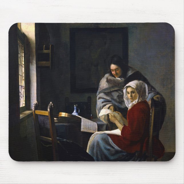 Johannes Vermeer - Girl Interrupted at Her Music Mouse Pad (Front)