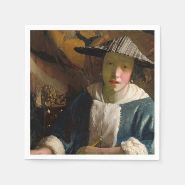 Johannes Vermeer - Girl with a Flute Napkin (Front)