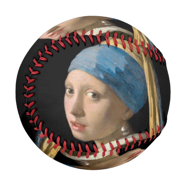 Johannes Vermeer - Girl with a Pearl Earring Baseball (Front Left)