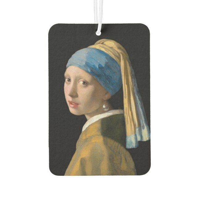 Johannes Vermeer - Girl with a Pearl Earring Car Air Freshener (Back)