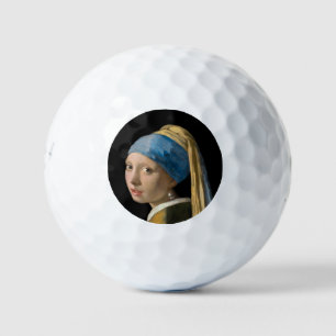 Johannes Vermeer - Girl with a Pearl Earring Golf Balls