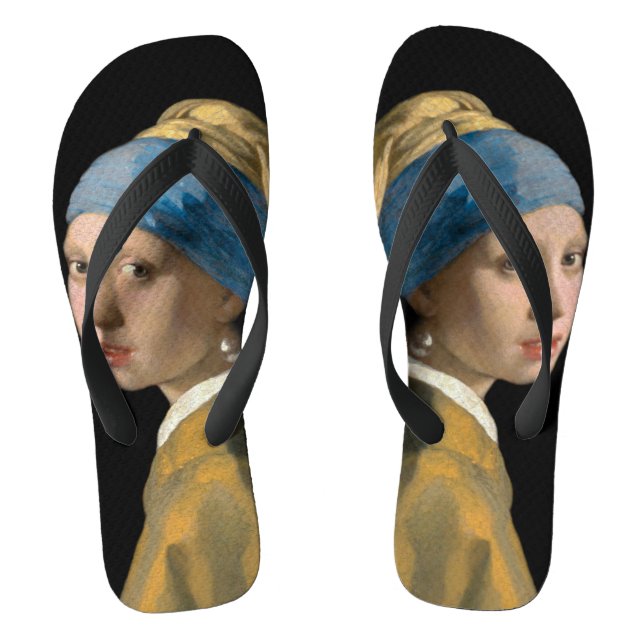 Johannes Vermeer - Girl with a Pearl Earring Jandals (Footbed)