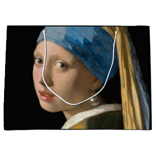 Johannes Vermeer - Girl with a Pearl Earring Large Gift Bag