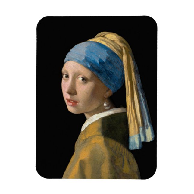 Johannes Vermeer - Girl with a Pearl Earring Magnet (Vertical)