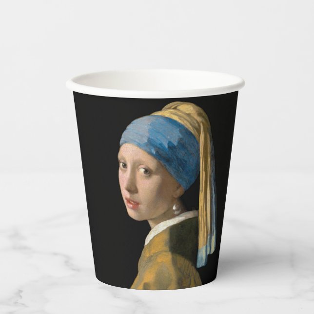 Johannes Vermeer - Girl with a Pearl Earring Paper Cups (Front)