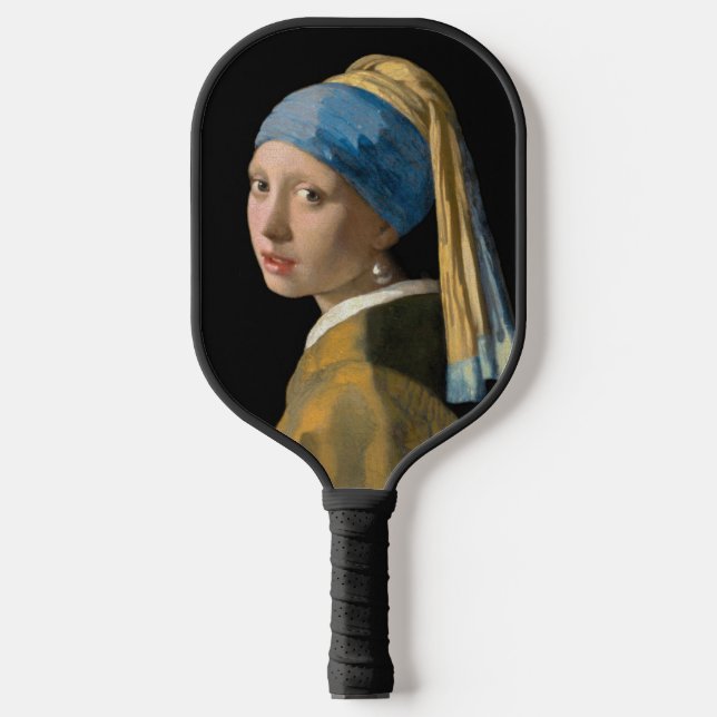 Johannes Vermeer - Girl with a Pearl Earring Pickleball Paddle (Front)