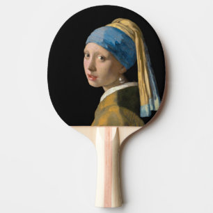 Johannes Vermeer - Girl with a Pearl Earring Ping Pong Paddle