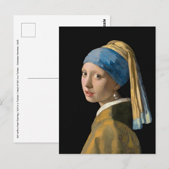 Johannes Vermeer - Girl with a Pearl Earring Postcard (Front/Back)