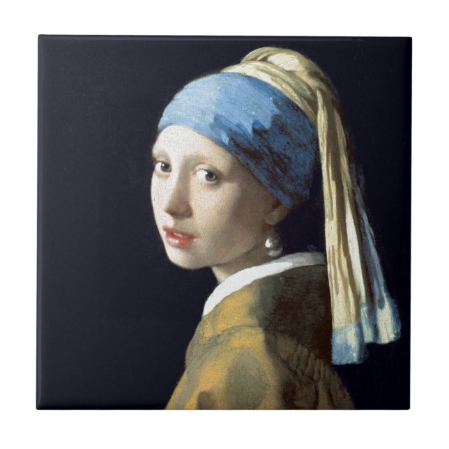 Johannes Vermeer Girl with a Pearl Earring Tile (Front)