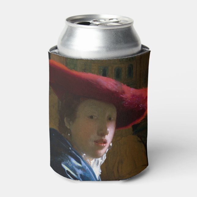 Johannes Vermeer - Girl with a Red Hat Can Cooler (Can Front)