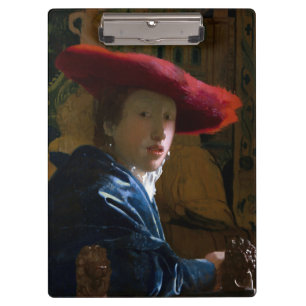 Johannes Vermeer - Girl with a Red Hat Clipboard