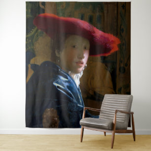 Johannes Vermeer - Girl with a Red Hat Tapestry