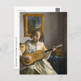 Johannes Vermeer - Guitar Player Postcard