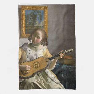 Johannes Vermeer - Guitar Player Tea Towel