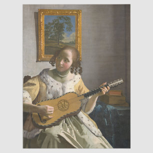 Johannes Vermeer - Guitar Player Tissue Paper