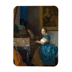 Johannes Vermeer - Lady Seated at a Virginal Magnet