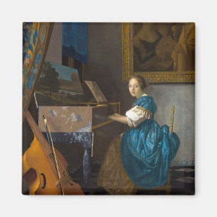 Johannes Vermeer - Lady Seated at a Virginal Magnet