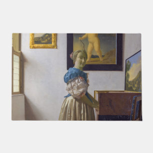 Johannes Vermeer - Lady Standing at a Virginal Doormat