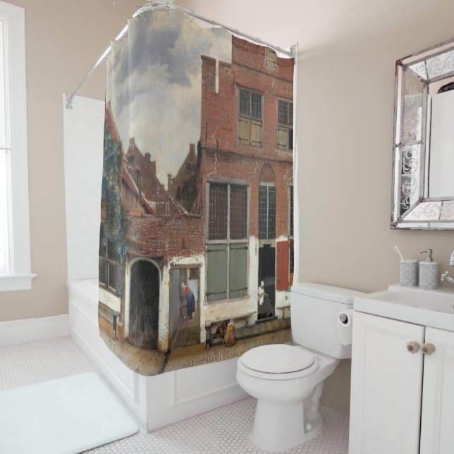 Johannes Vermeer - Little Street Shower Curtain (In Situ)