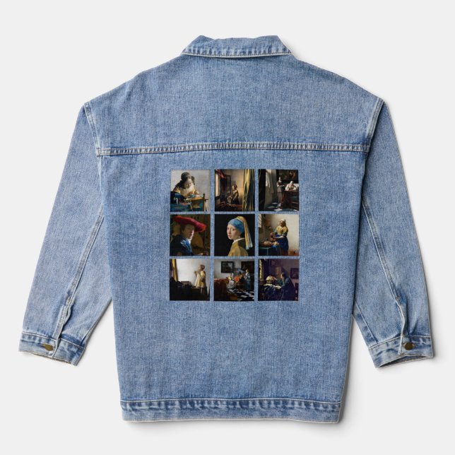 Johannes Vermeer - Masterpieces Grid Denim Jacket (Back)