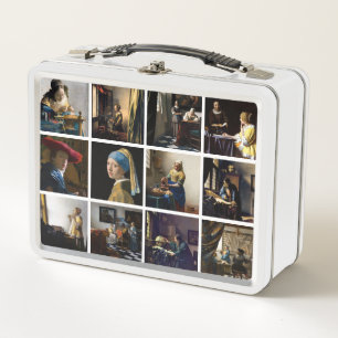 Johannes Vermeer - Masterpieces Grid Metal Lunch Box