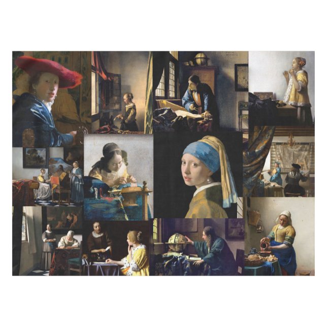 Johannes Vermeer - Masterpieces Patchwork Tablecloth (Front (Horizontal))