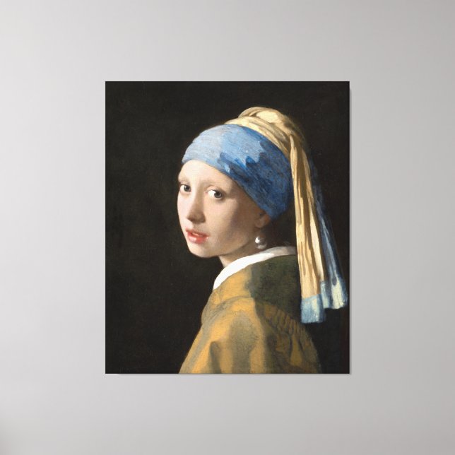 Johannes Vermeer’s Girl with a Pearl Earring  Canvas Print (Front)