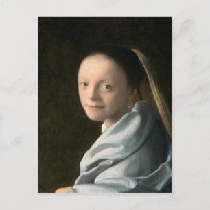Johannes Vermeer Study of a Young Woman Postcard