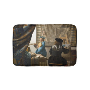 Johannes Vermeer - The Allegory of Painting Bath Mat