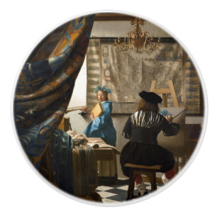 Johannes Vermeer - The Allegory of Painting Ceramic Knob