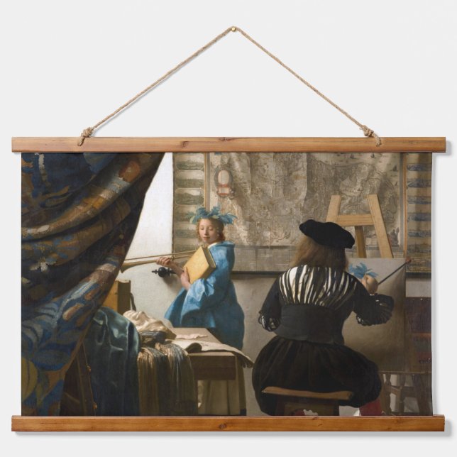 Johannes Vermeer - The Allegory of Painting Hanging Tapestry (Front)