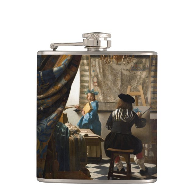 Johannes Vermeer - The Allegory of Painting Hip Flask (Front)