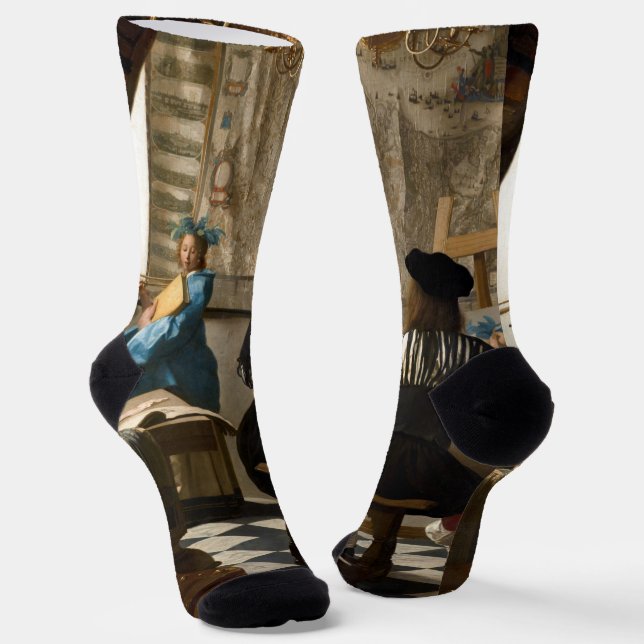 Johannes Vermeer - The Allegory of Painting Socks (Angled)