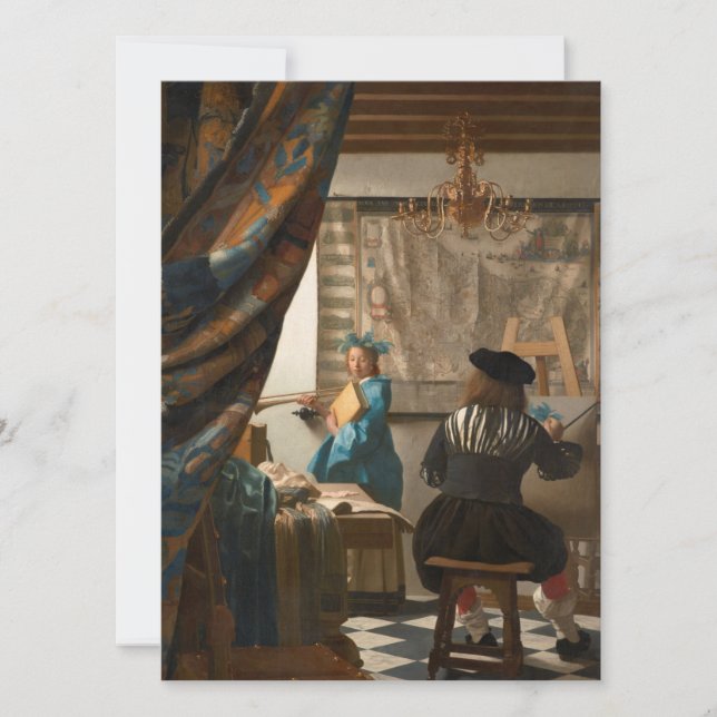 Johannes Vermeer - The Art Of Painting Holiday Card (Front)