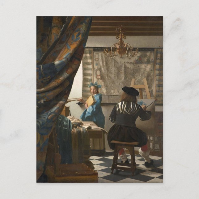 Johannes Vermeer - The Art of Painting Postcard (Front)