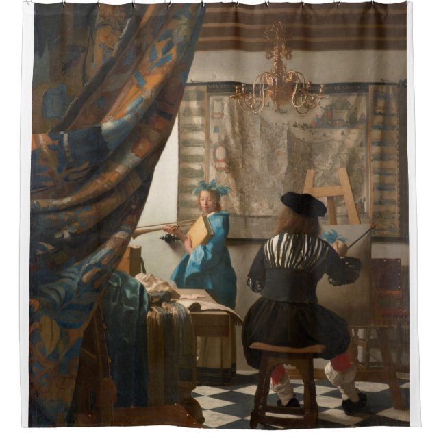 Johannes Vermeer - The Art Of Painting Shower Curtain (Front)