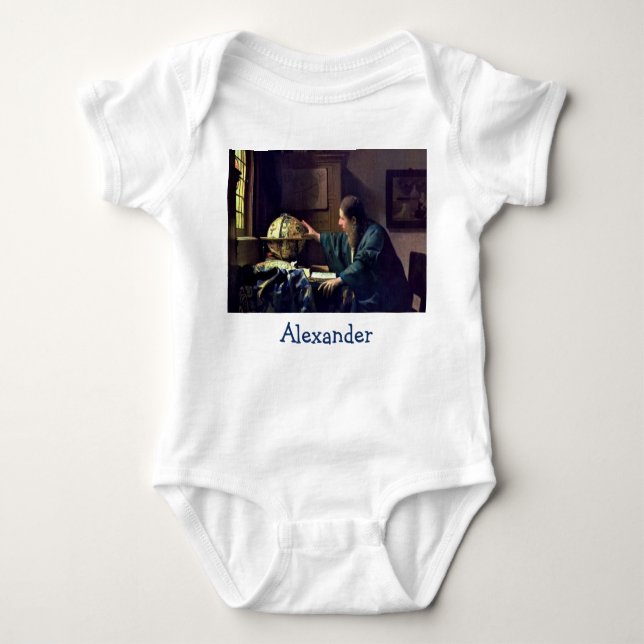 Johannes Vermeer - The Astronomer Baby Bodysuit (Front)