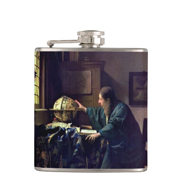 Johannes Vermeer - The Astronomer Hip Flask (Front)