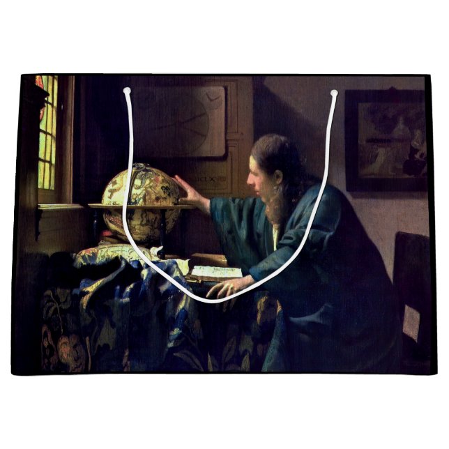 Johannes Vermeer - The Astronomer Large Gift Bag (Front)