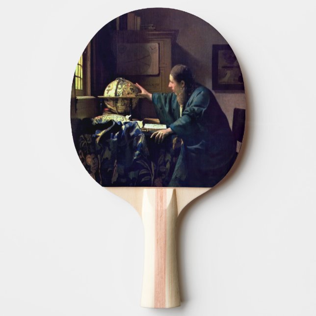 Johannes Vermeer - The Astronomer Ping Pong Paddle (Front)