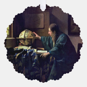 Johannes Vermeer - The Astronomer Tree Decoration Card