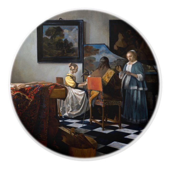 Johannes Vermeer - The Concert Ceramic Knob (Front)