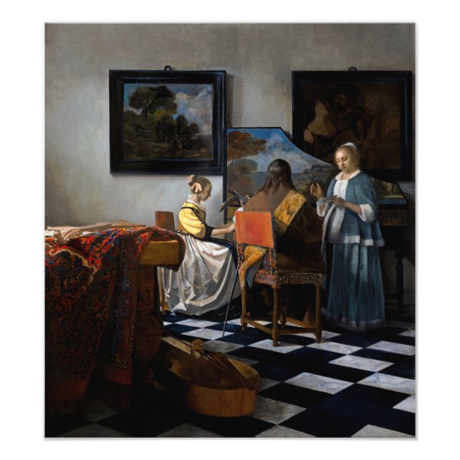 Johannes Vermeer - The Concert Photo Print (Front)